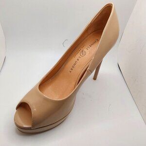 Chinese Laundry Stylish Huxley Nude Open Toe Heeled Pumps Women's Size 8M